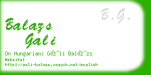 balazs gali business card